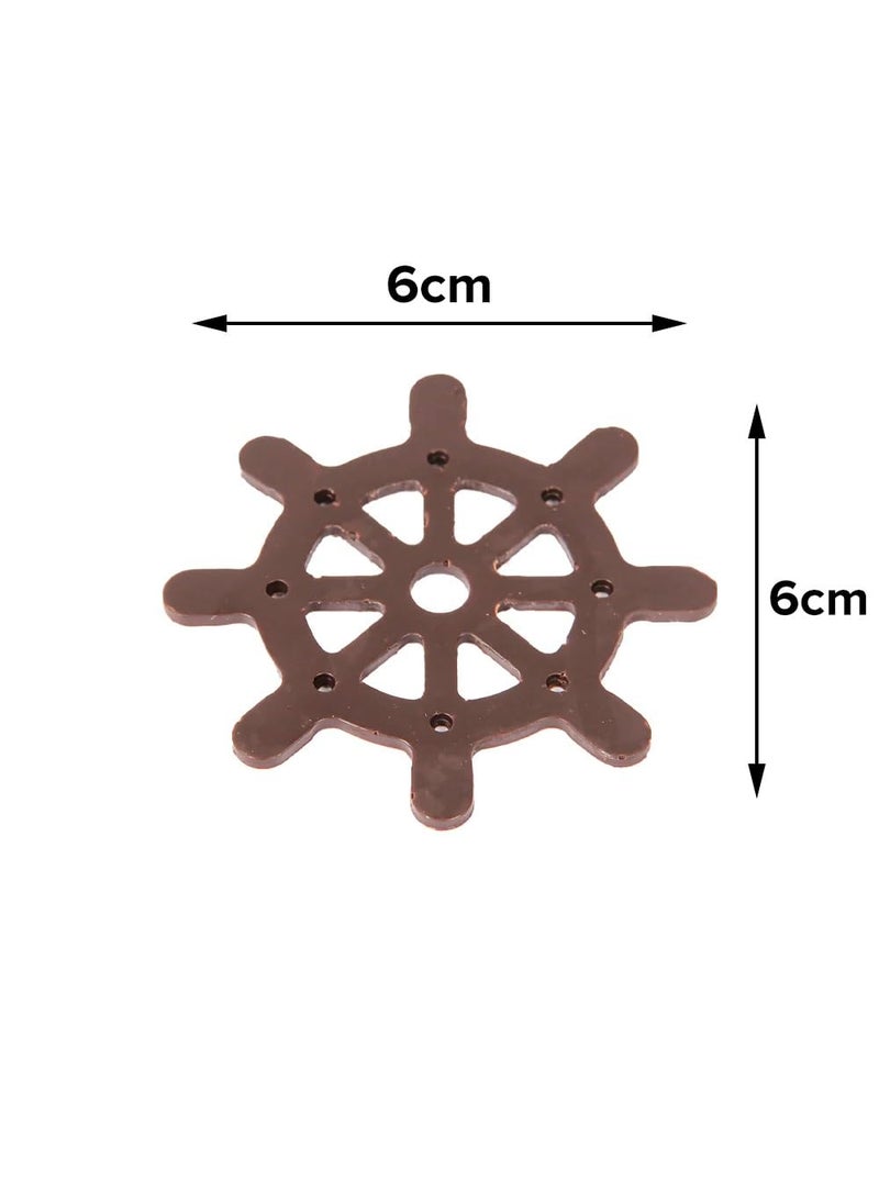 Noble Foods Ship Steering Wheel Pattern Silicone Chocolate Garnishing Mould 6 Cavity  - Image 5
