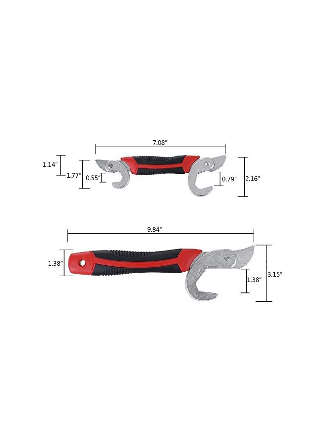 PROMASS Multi-Function Universal Quick Snap N Grip Adjustable Wrench Spanner Set (2 Pieces) - Image 3
