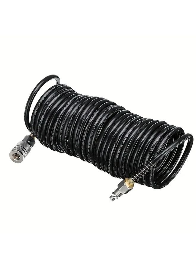 295 28 Inch Black PE Pneumatic Air Hose with G1 4 Golden Metal Quick Coupler - Image 5