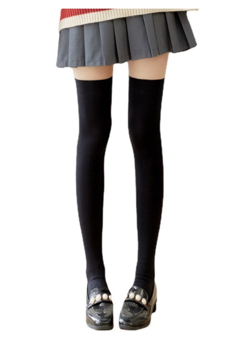 Women's Mid-tube Spring and Autumn Style Japanese JK Velvet Calf Socks Over the Knee Socks Pressure Slim Legs - Image 1