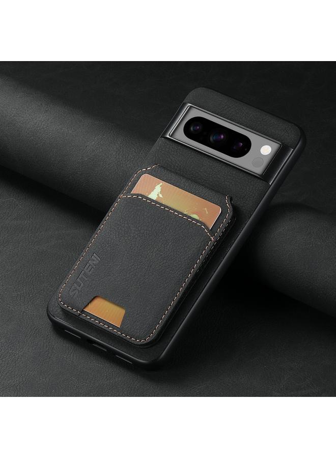 Suteni Case For Google Pixel 8 H02 Litchi Leather Card Wallet Stand Back Phone Case - Image 2