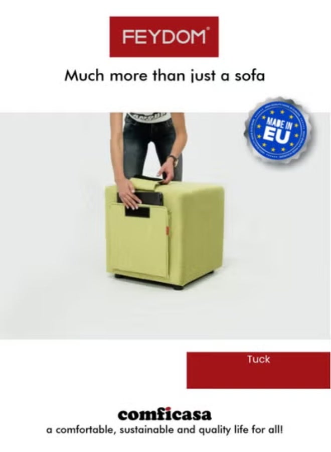 COMFICASA FEYDOM TUCK Ottoman :Mollia White HC-04 - Image 2