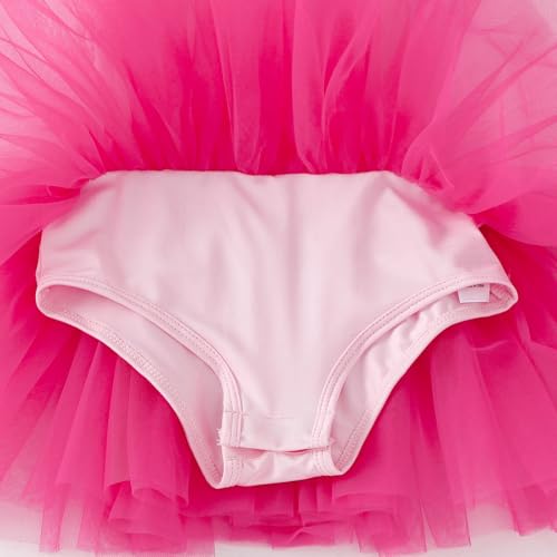 KARETT Toddler Tutu with Long Sleeve Ballerina Dance Outfits Ballet Leotards for Girls Pink Rosy 1-2Y - Image 5