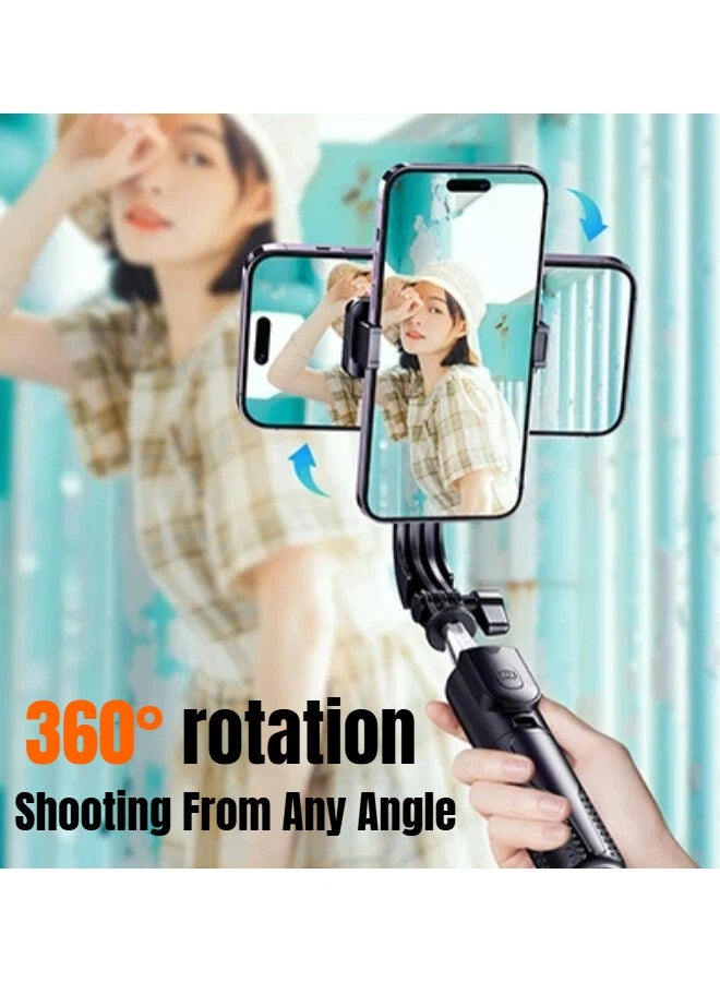 REMAX Mini Pocket Selfie Stick Tripod, 0.8m Extendable Aluminum Alloy Tripod, 360° Rotation Adjustment, With Bluetooth 5.2 Charging Remote Control, Compatible With iPhone/Android/GoPro, Suitable For TikTok Live Streaming/Travel/Vlog/Video And Photo Shooting, Black. - Image 4