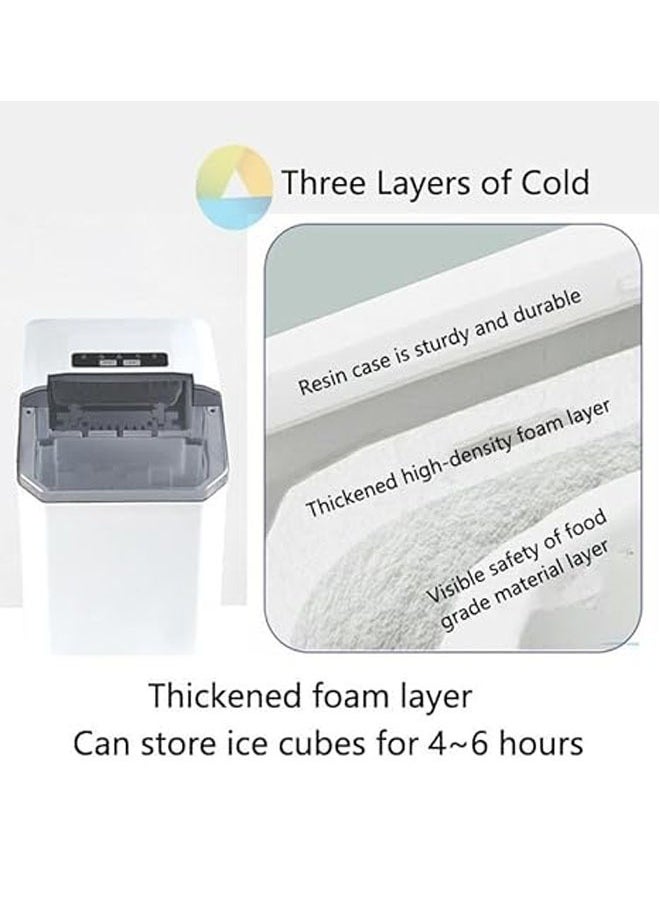 Generic Home Ice Maker, Portable Countertop Ice Cube Making Machine, 9 Ice Cubes in 6 Minutes, Self-Cleaning Ice Maker with Ice Scoop and Ice Basket, Low Noise Operation  - Image 4
