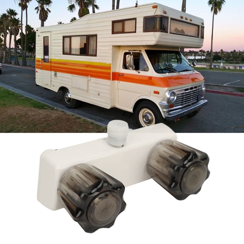 RV Shower Valve White Base (A7616-01) Easy To Install Shower Faucet Diverter - Durable Construction Shower Mixing Valve for RV Boat Wagon Shower System Upgrade & Replacement - Image 1
