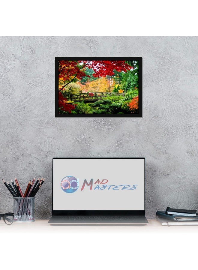 Mad Masters Bridge Scenery Painting Aesthetic Hanging Photo Frame Decorative Item Home Decoration and Wall Decor for Living Room and Bedroom (MM 1011, 8x12 Inch, Paper, With Plexi Glass) - Image 5