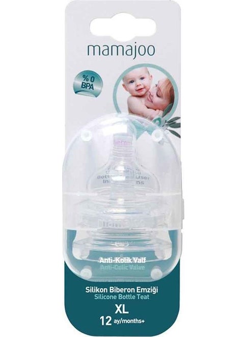 Mamajoo 0% BPA Silicone Teat Double XL No.4 Intensive Flow  - Image 2