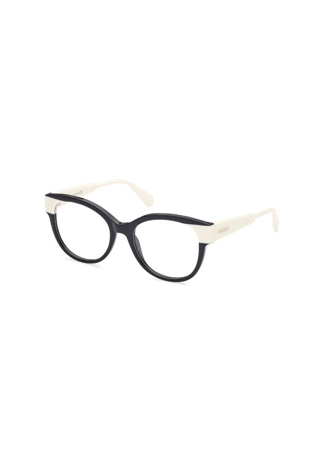ماكس اند كو نظارة طبية بشكل دائري للنساء بأذرع من الأسيتات MO5045  مقاس 53 - اسود - Image 1