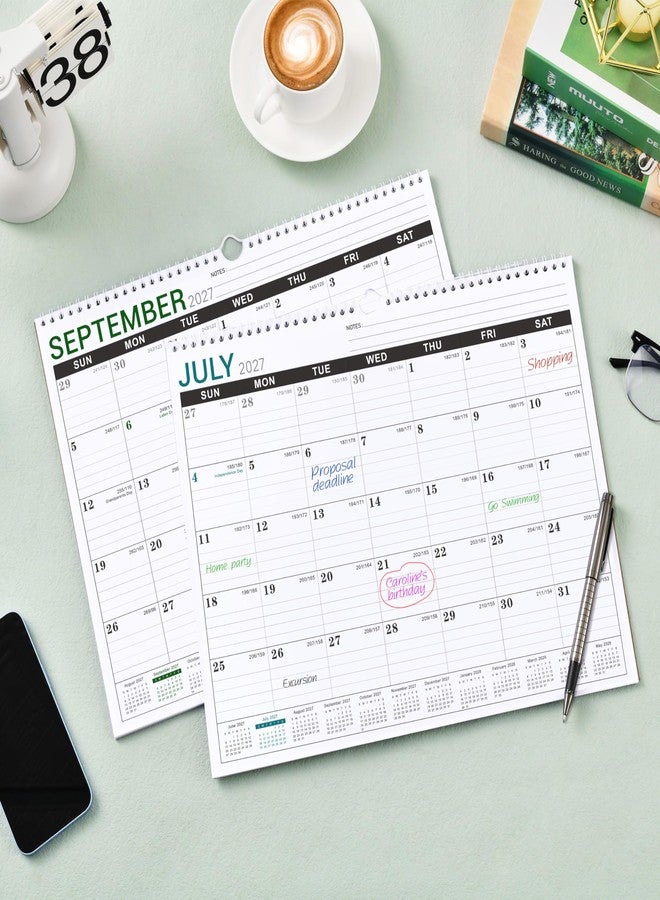 Lortarl 2026-2027 Wall Calendar - 2026-2027 Calendar Wall from Jul. 2026 to Dec. 2027, 18 Monthly Calendars with Large Ruled Blocks and Julian Dates, Calendars for Easy Planning, 11.5''x14.75'' - Image 2