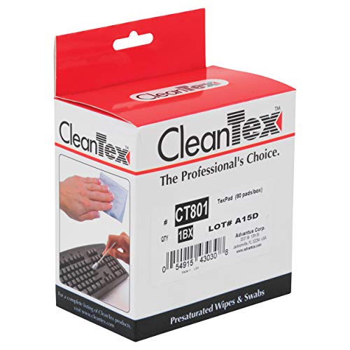 CleanTex Cassette Tape Head Cleaner Pads, VHS Video Head Cleaner and Demagnetizer, Box of 80 - Image 2