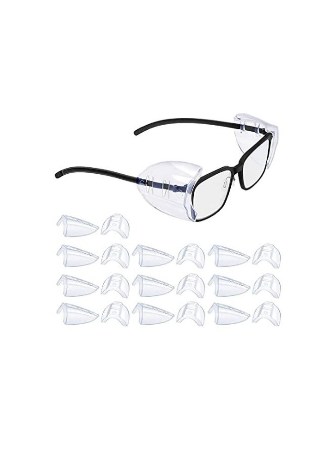 Side Shields for Eyeglasses Transparent Prescription Glasses, Safety Shields For Prescription Glasses,Slip on Clear Shields,Fits Small to Medium Eyeglasses Frames Protect(10 Pairs)