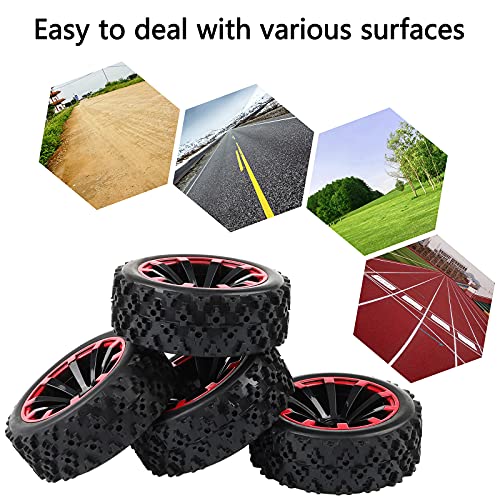 Rowiz 1/10 RC Car Tires 12mm Hex Wheels and Tires for 1/18 Truck 1/12 to 1/16 Buggy Slash WLtoys 144001 A959 124018 124019 Mini T 2.0 Latrax Teton HBX 18859 - Image 4