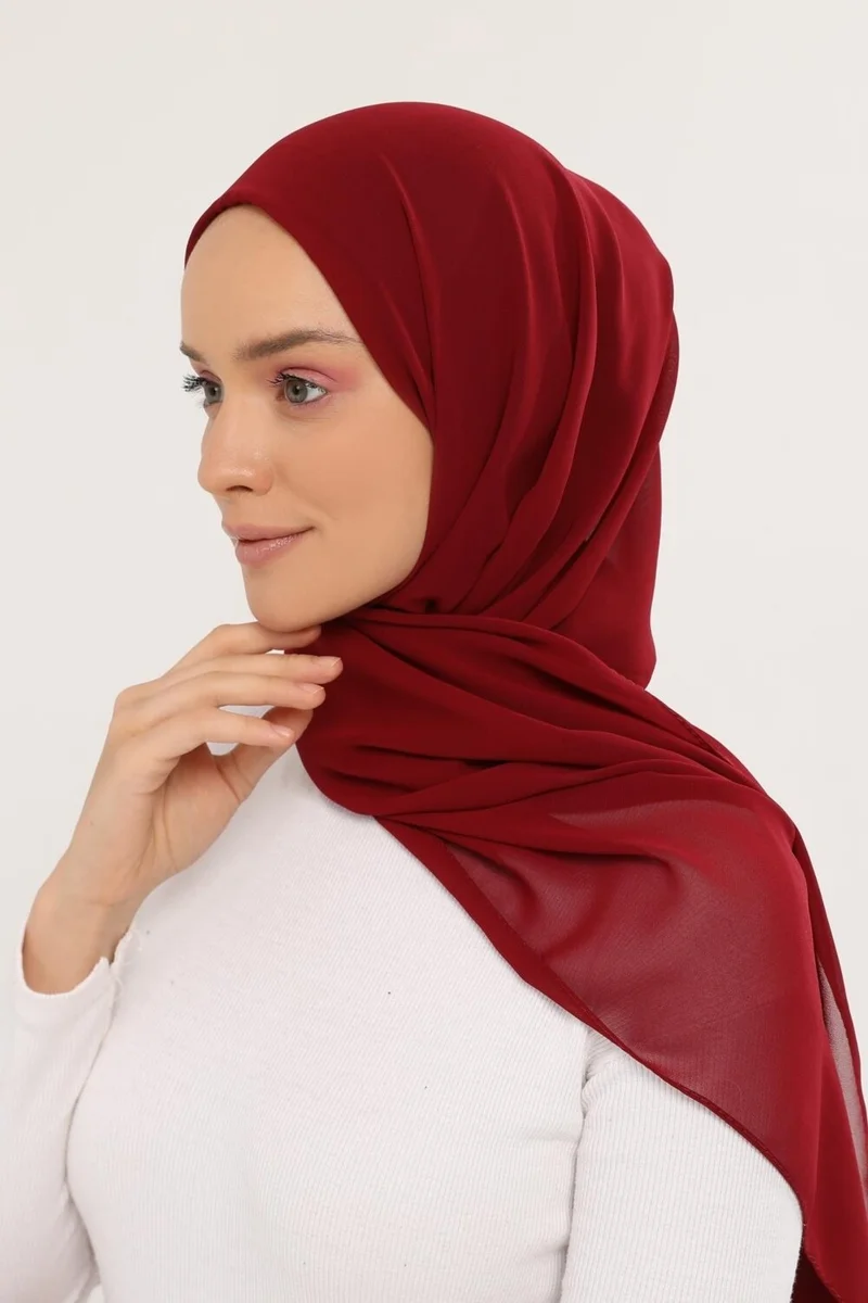Altobeh Ready Practical Luxury Neck Collar Bonnet Chiffon Shawl