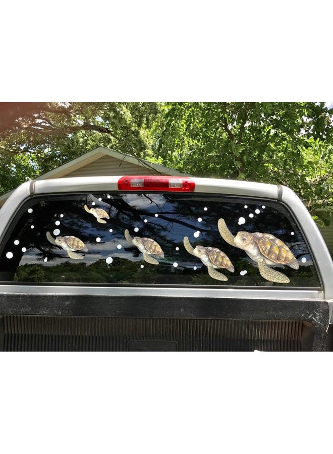 Create-A-Mural Sea Turtle Family Ocean Wall Decals, Dolphin Fish, Undersea Decor Stickers for Kids Room Underwater Sea Wall Stickers, Boys Girls Toddler Baby Nursery Bedroom, Playroom, Bathroom (Sea Turtle Family) - Image 3