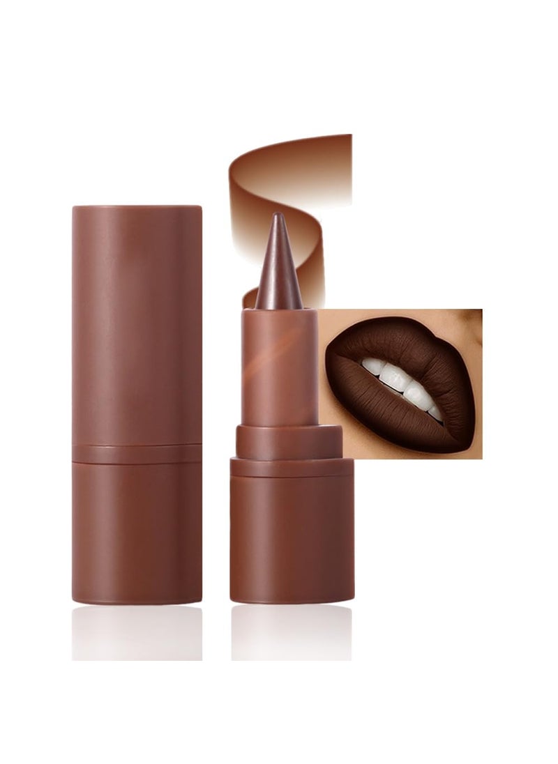 AMY'S DIARY AMY'S DIARY Mocha Matte Crayon Lipstick Lip Makeup, Precision Tip Matte Lip Crayon, Longwear Up To 24Hrs, Lead The Way,Smudge Waterproof for Women Smudge Waterproof for Women (1#Mocha, 1 pc) 
