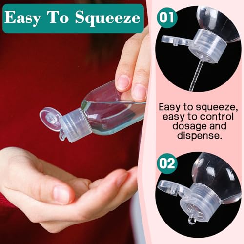 DPLASKA 100pcs Empty 3.4 oz Travel Bottles with Flip Cap Tsa Approved Leakproof Plastic Squeeze Small Shampoo Bottles for Toiletries Liquids Travel Essentials Containers for Lotion, Party favors, Bulk Gifting - Image 4
