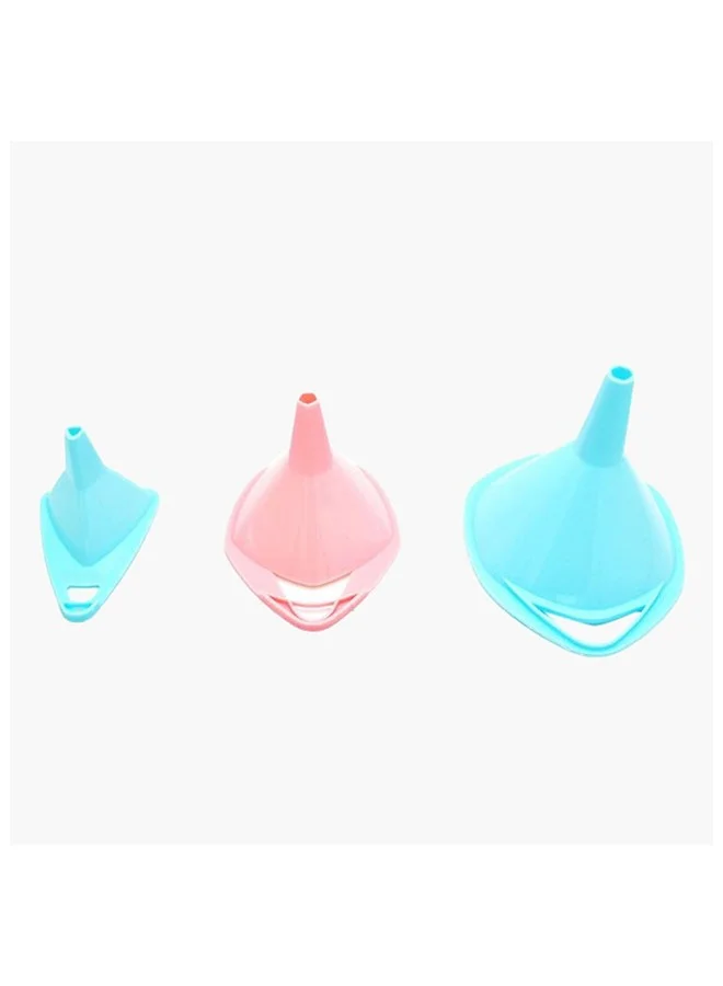 برستيج Prestige 3 Pcs Plastic Funnel | Large Small Funnel Set of 3 | Food Grade Mini Funnels for Kitchen Use Filling Bottles Flask Tiny Spice Cooking Powder Water