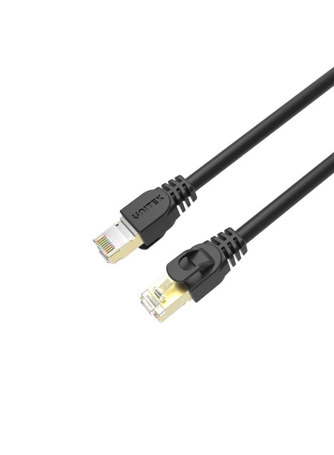 UNITEK كابل إيثرنت Cat 7 SSTP RJ45 بسرعة 10Gbps وتردد 600MHz، مزدوج الحماية، موصلات مطلية بالذهب، متوافق مع PoE - Image 1