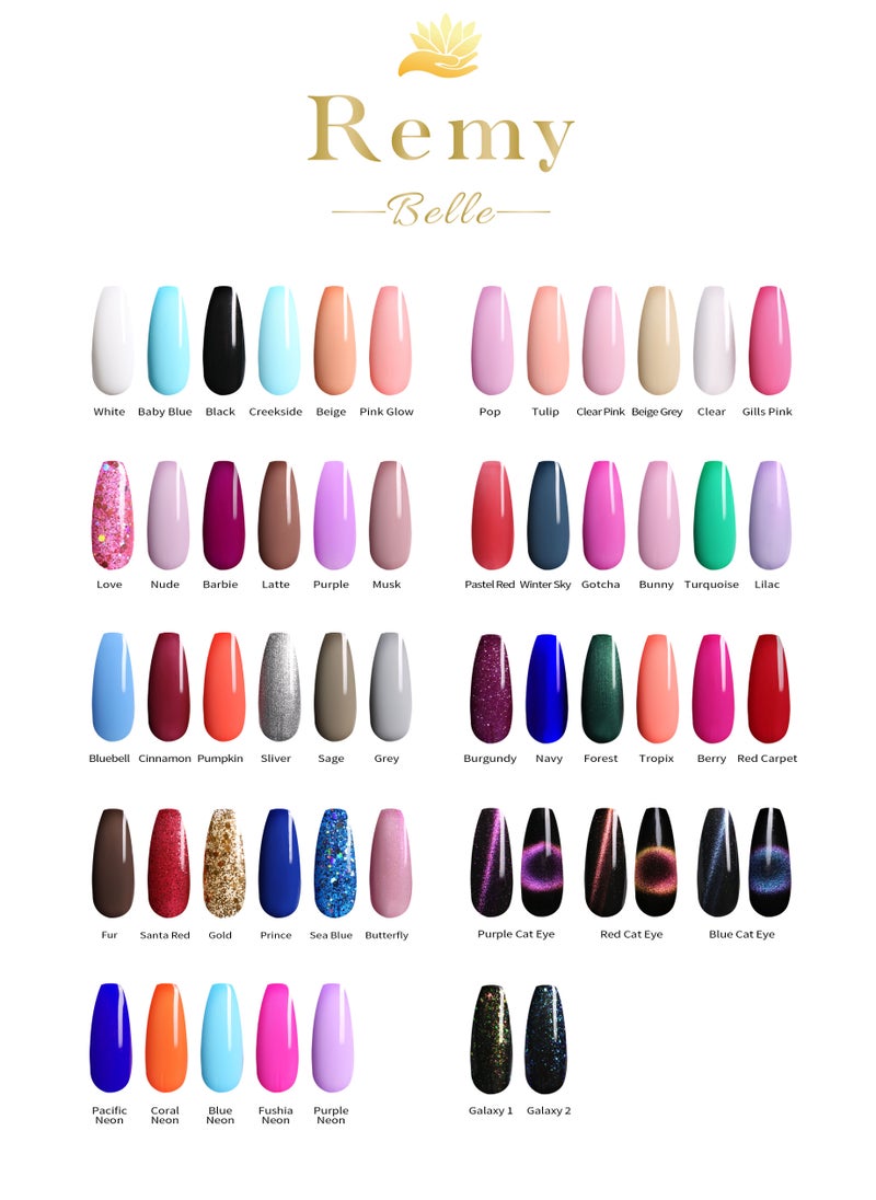 Remy Belle - Gel Nail Polish 11ml, Long Lasting, Chip Resistant, Requires Drying Under UV LED Lamp (Black) - Image 1