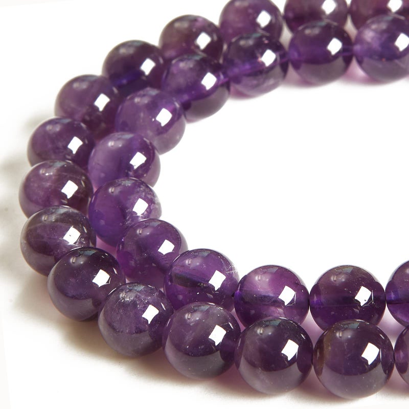 100pcs 6mm Amethyst Beads Natural Gemstone Beads Round Loose Beads for Crafting and Jewelry Making