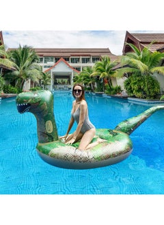 FindUWill FindUWill Dinosaur Pool Floats Lounger, 118" Giant Inflatable Tanning Pool Floaties Large T-Rex Swimming Floaty Pool Party Inflatables for Adults  - Image 2