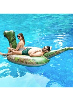 FindUWill FindUWill Dinosaur Pool Floats Lounger, 118" Giant Inflatable Tanning Pool Floaties Large T-Rex Swimming Floaty Pool Party Inflatables for Adults  - Image 5