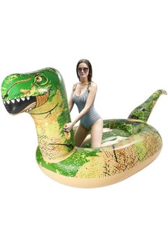 FindUWill FindUWill Dinosaur Pool Floats Lounger, 118" Giant Inflatable Tanning Pool Floaties Large T-Rex Swimming Floaty Pool Party Inflatables for Adults  - Image 1