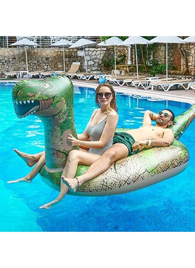 FindUWill - FindUWill Dinosaur Pool Floats Lounger, 118" Giant Inflatable Tanning Pool Floaties Large T-Rex Swimming Floaty Pool Party Inflatables for Adults - Image 1