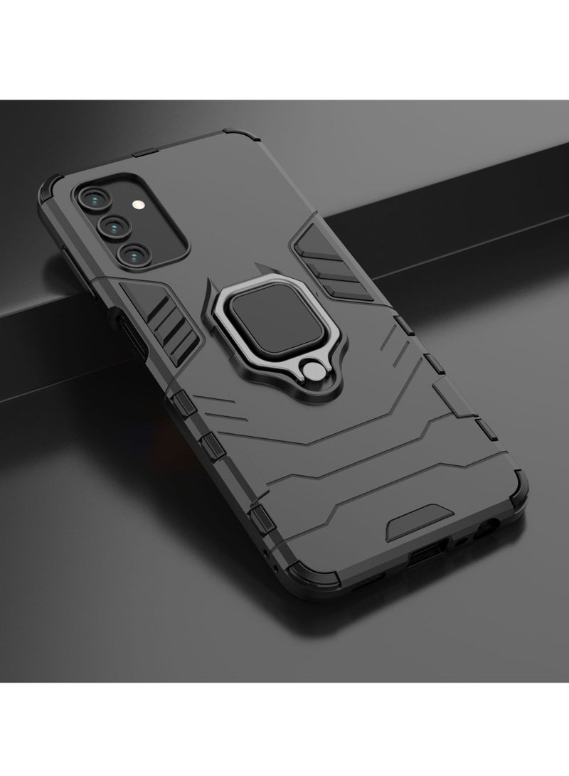 Black Samsung protective cover with ring bracket - Image 1