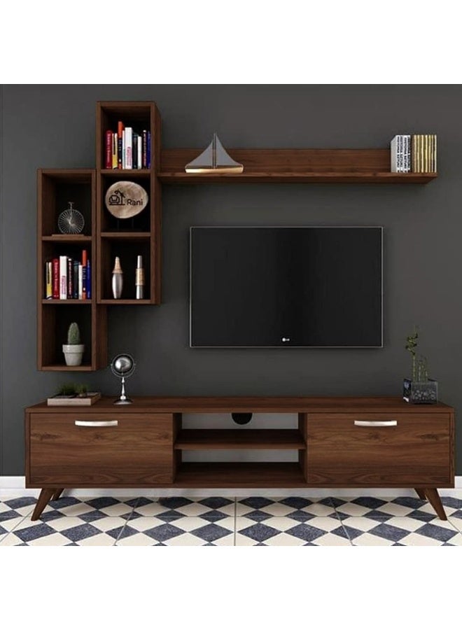 Furniture Factory Brown MDF TV Unit - 50x30x150x33 cm  - Image 2