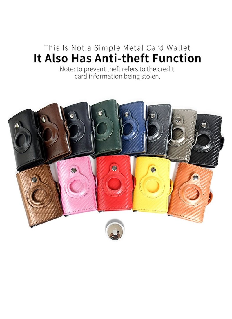 Generic - Rfid Card Holder Men Women Airtag Wallet Money Bag Leather Purse Slim Thin Wallets For Apple AirTags Tracker Air Tag - Image 1