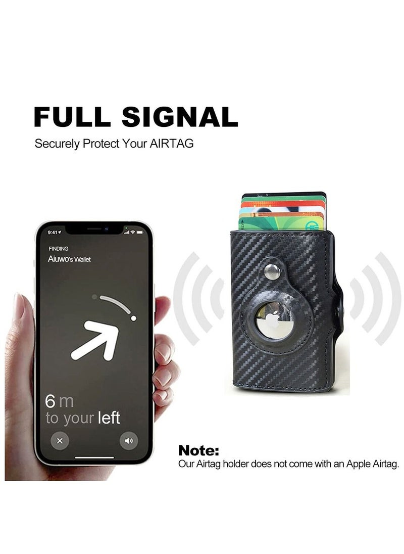 Generic - Rfid Card Holder Men Women Airtag Wallet Money Bag Leather Purse Slim Thin Wallets For Apple AirTags Tracker Air Tag - Image 1