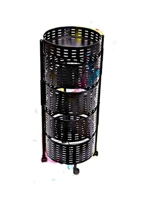Turbo storage metal degree rotation 4 layers with wheels