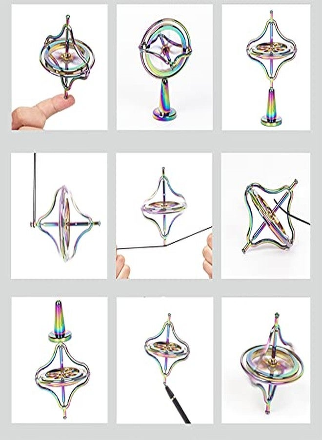CHANGAIDA Metal Gyroscope Anti-Gravity Spinning Top Balance Toy Gift (Golden) - Image 3