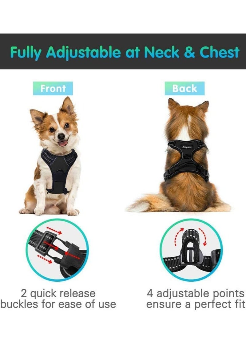 Y&D Dog Harness No Pull Walking Pet with Metal Rings and Handle Adjustable Reflective Breathable Soft Vest Easy Control Front Clip for Small Dogs  - Image 3