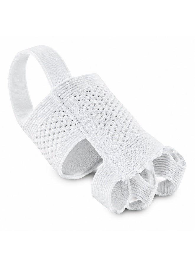 BeActive Comfortable Toe Straightener & Bunion Corrector Breathable Fabric Sleeve with Heel Strap - White (1 Pair / 2 Pieces) - Image 1