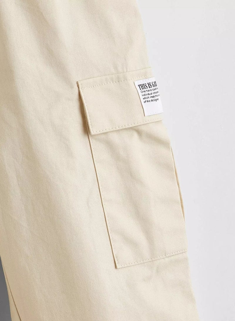 Boys Patched Detail Flap Pocket Side Pants - Image 3