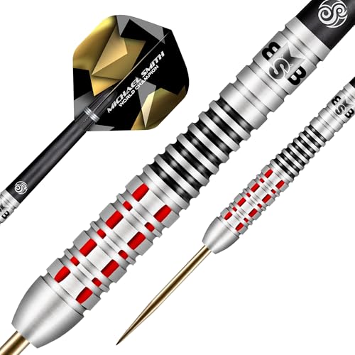 Shot! Darts Steel Tip, Michael Smith Believe (23g/24g/25g/26g), 90% Tungsten Barrel, Front Weighted, Handcrafted Professional Dart Set & Flights Made in New Zealand, Metal Tip for Bristle Dartboard - Image 2