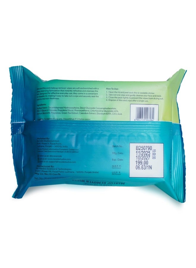 Recode Bare & Beyond Makeup Remover Wipes (30 Wipes) - Image 4
