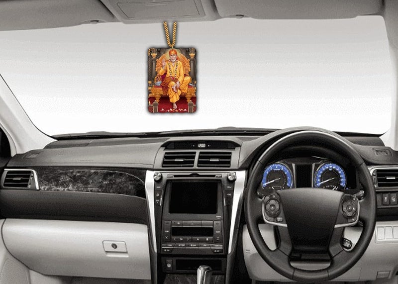 ART END car Mirror Hanging Accessories shiridi saibaba Idol car décor Accessories (Sai Baba 5) - Image 2