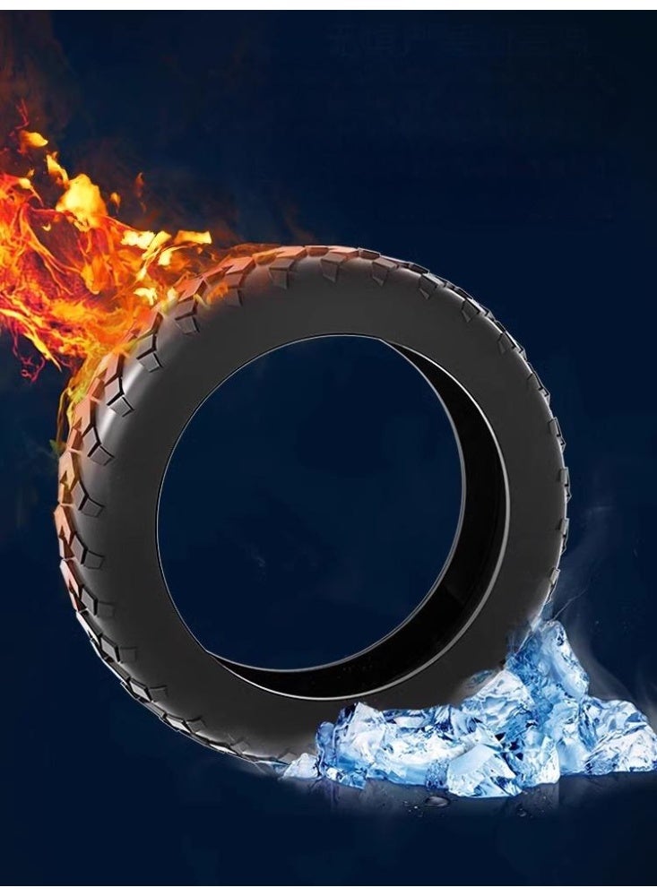 غطاء عجلة الأمتعة 8 قطع، أسود، غطاء عجلة الأمتعة غطاء حقيبة سفر، أسود - Image 5