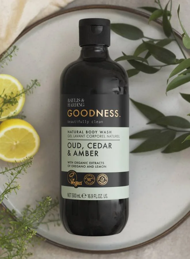 Baylis & Harding Baylis and Harding Goodness Oud Cedar and Amber Body Wash 500ml