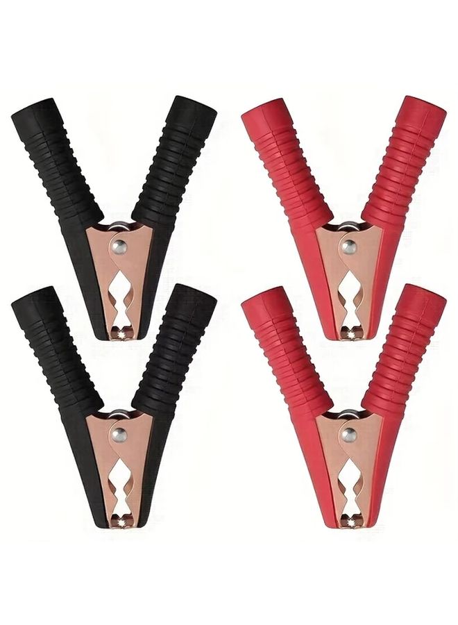 Heavy Duty 200A 90mm Insulated Alligator Clips Big Fish Clips Black Red PVC Copper Plated - Image 4