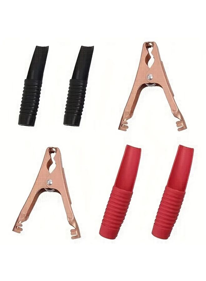 Heavy Duty 200A 90mm Insulated Alligator Clips Big Fish Clips Black Red PVC Copper Plated - Image 5