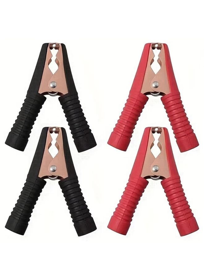 Heavy Duty 200A 90mm Insulated Alligator Clips Big Fish Clips Black Red PVC Copper Plated - Image 3
