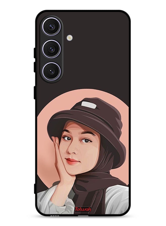 Tolwak Samsung Galaxy S24 5G Protective Case Cover Cute Hat Girl Paint Art - Image 1