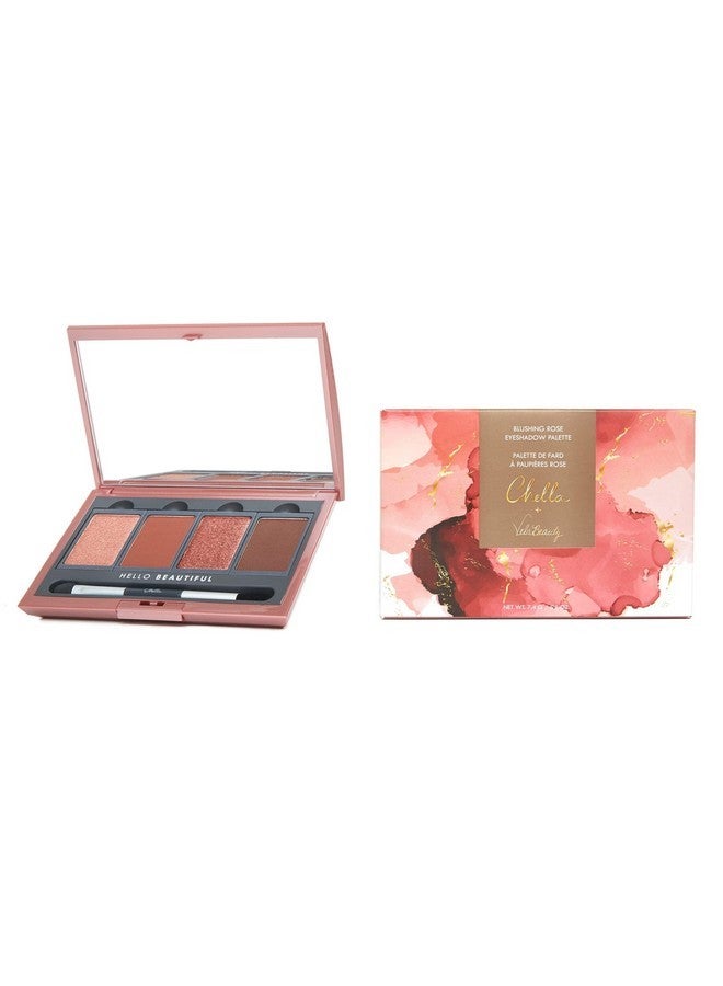 Chella Makeup Eyeshadow Palette, Full Size Makeup Pallette, Blushing Rose - Image 1