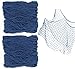 Bluetable Fish Net Decoration Nautical Netting Decor Fishing Net Decor Mermaid Birthday Decorations Pirate Party Fishnet Decorative Beach Party Theme Ocean Blue Color 48 x 144 Inches 2 Pack - Image 3