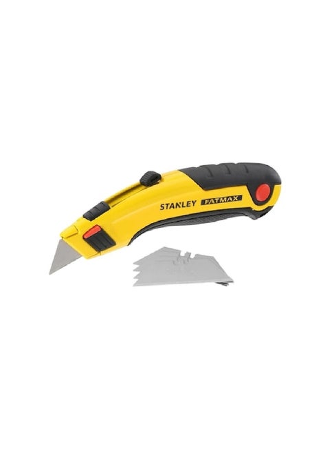 Fatmax Interlocking Nose Design Retractable Knife Yellow and Black 3 x 4 x 17 cm 0-10-778